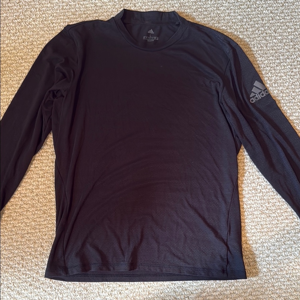 Adidas Men's Black Long Sleeve Tee